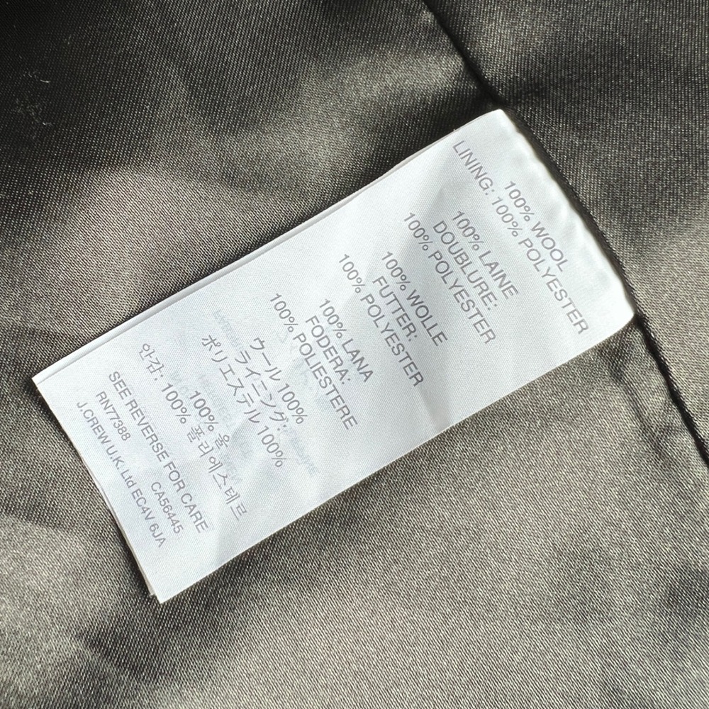 J.Crew Wool Blazer 4 Gray Houndstooth Tweed Jacket Professional Plaid Preppy - Picture 11 of 11